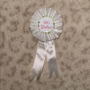 White Big Brother Ribbon Badge